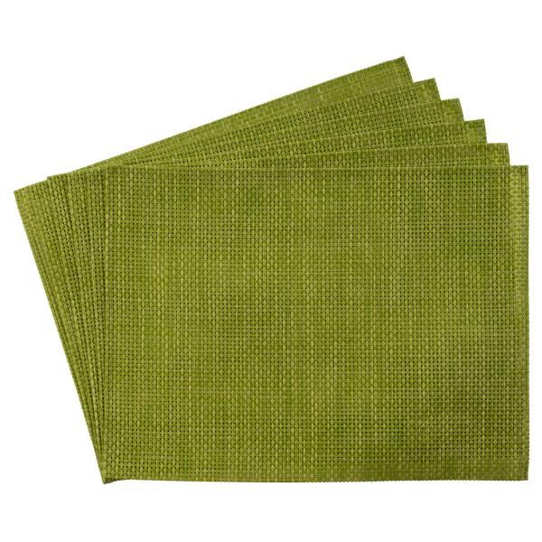 Tischset Tira 6er-Set Polyvinylchlorid - Grün