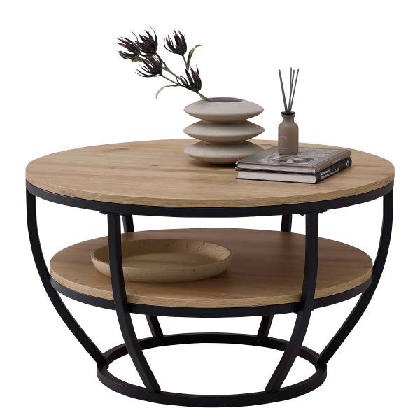 Couchtisch Telmann Eiche Artisan Dekor / Schwarz