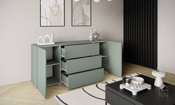 Sideboard Baiola Graugrün