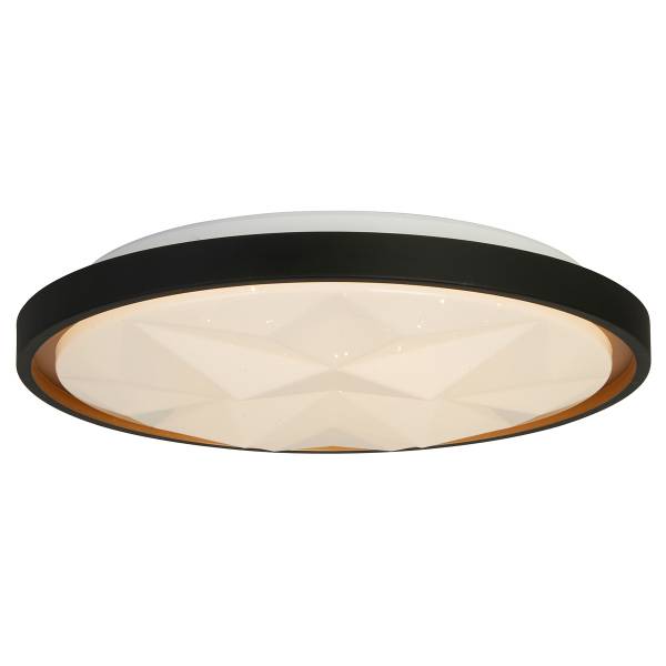 Plafonnier LED Satellite Acier inoxydable - Noir / Or - 1 flamme