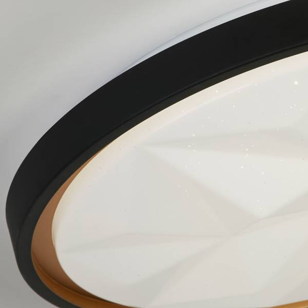 Plafonnier LED Satellite Acier inoxydable - Noir / Or - 1 flamme