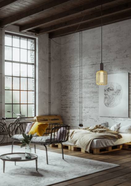 Leuchtmittel Wire Mesh Edelstahl - Gold - Warmweiß
