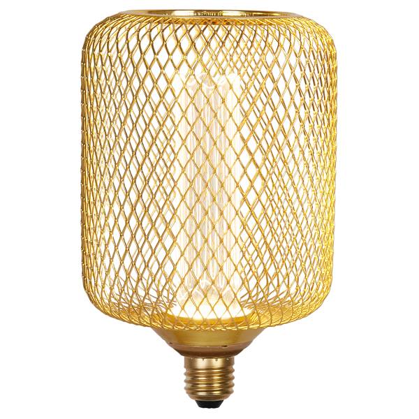 Leuchtmittel Wire Mesh Edelstahl - Gold - Warmweiß