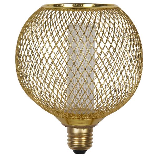 Leuchtmittel Wire Mesh Globe Edelstahl - Gold - Warmweiß