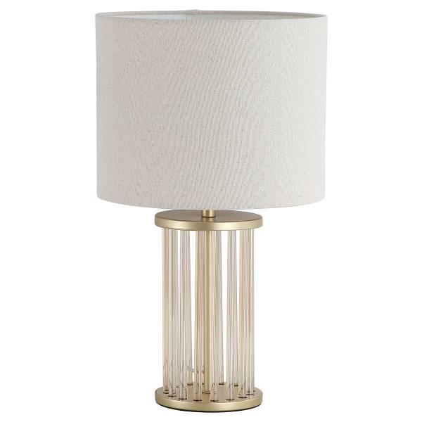 Lampe de table Swizzle Acier inoxydable - 1 flamme - Laiton