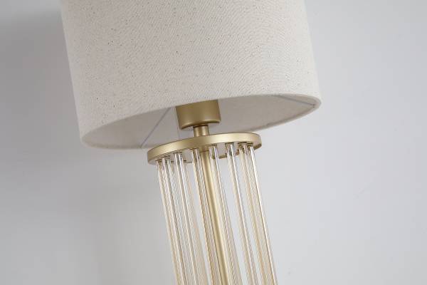 Lampe de table Swizzle Acier inoxydable - 1 flamme - Laiton