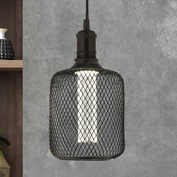 Leuchtmittel Wire Mesh Edelstahl - Schwarz - Universalweiß