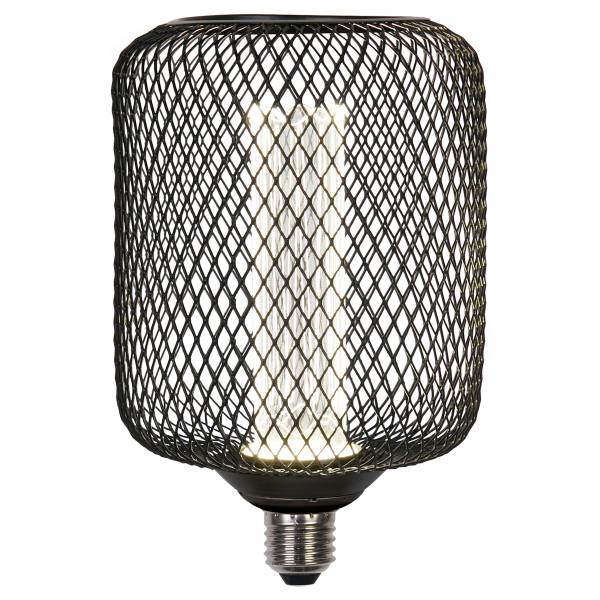 Leuchtmittel Wire Mesh Edelstahl - Schwarz - Universalweiß