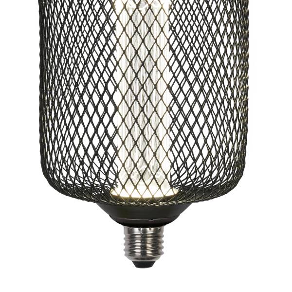 Leuchtmittel Wire Mesh Edelstahl - Schwarz - Universalweiß