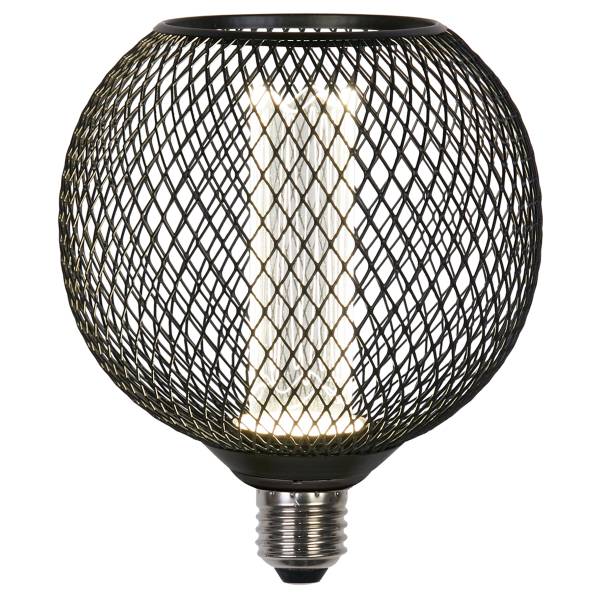 Leuchtmittel Wire Mesh Globe Edelstahl - Schwarz - Universalweiß
