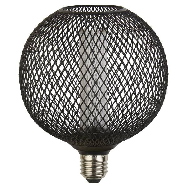 Leuchtmittel Wire Mesh Globe Edelstahl - Schwarz - Universalweiß