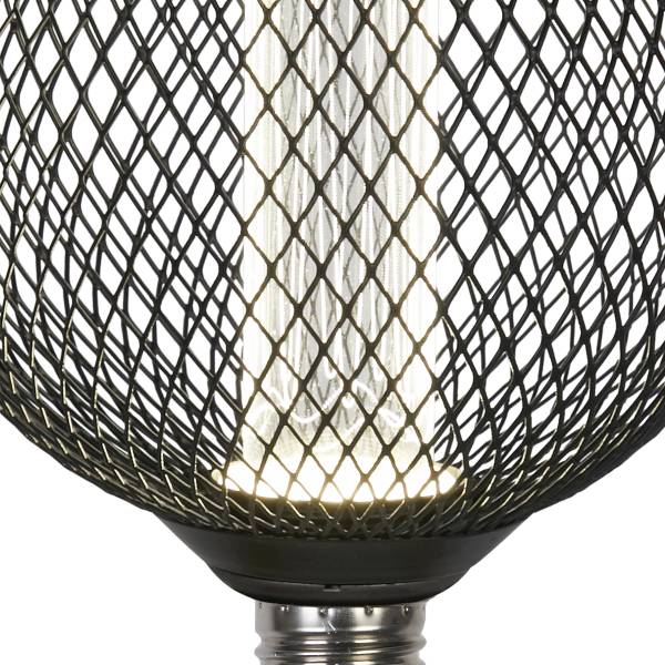 Leuchtmittel Wire Mesh Globe Edelstahl - Schwarz - Universalweiß