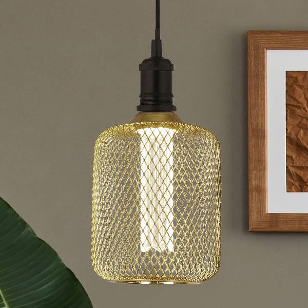 Leuchtmittel Wire Mesh Edelstahl - Gold - Universalweiß