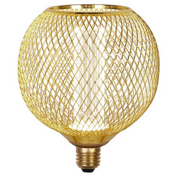 Leuchtmittel Wire Mesh Globe Edelstahl - Gold - Universalweiß