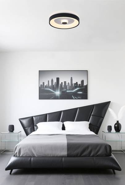 LED-Deckenleuchte Polka Eisen - 1-flammig - Schwarz