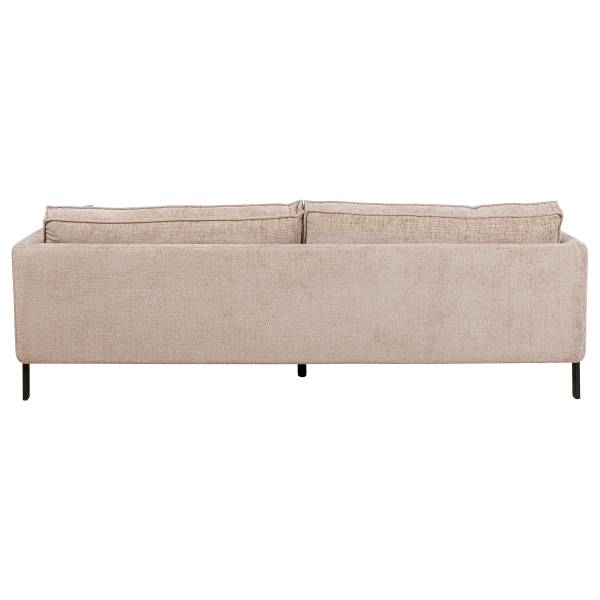 3-Sitzer Sofa Victor Beige - Grau - Chenille - Stahl - 232 x 86 x 90 cm