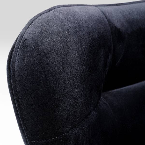 Loungesessel Oscar Schwarz - Polyester - Stahl - 82 x 95 x 73 cm