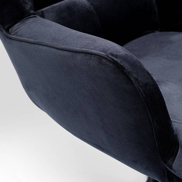 Loungesessel Oscar Schwarz - Polyester - Stahl - 82 x 95 x 73 cm