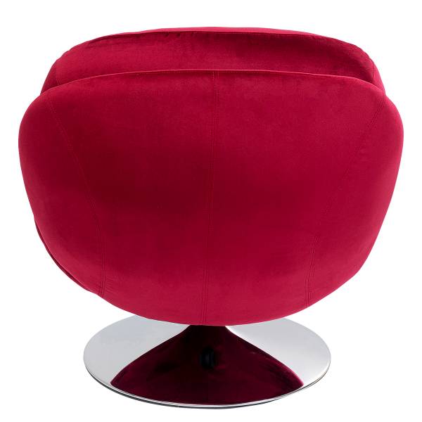 Drehsessel Cosy Pink - Polyester - Samt - Stahl - 84 x 86 x 89 cm
