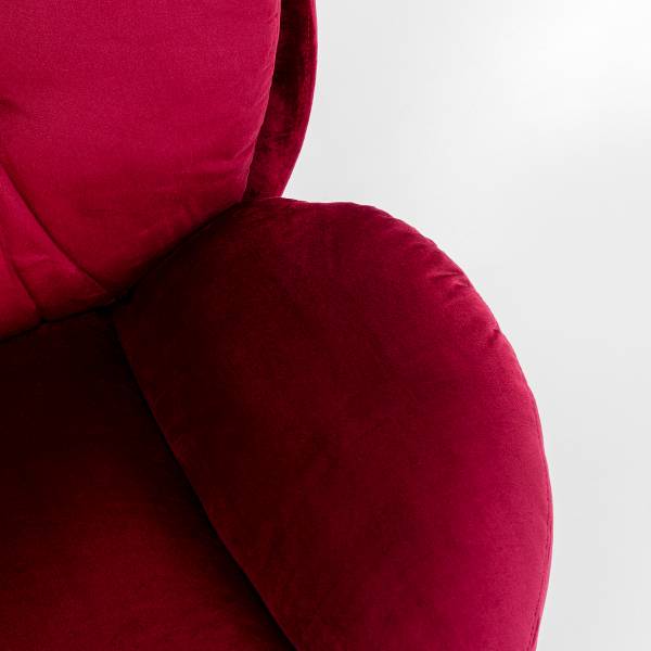 Drehsessel Cosy Pink - Polyester - Samt - Stahl - 84 x 86 x 89 cm