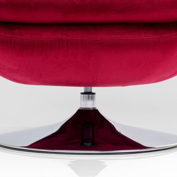 Drehsessel Cosy Pink - Polyester - Samt - Stahl - 84 x 86 x 89 cm