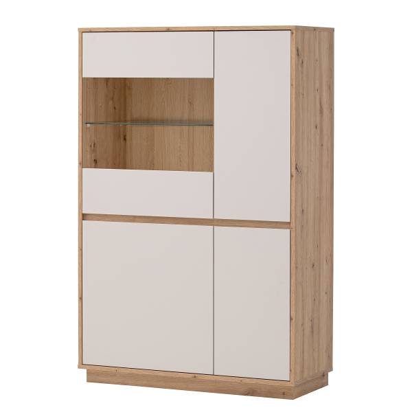 Highboard Sideys - Breite 75 cm Kaschmir / Eiche Artisan Dekor