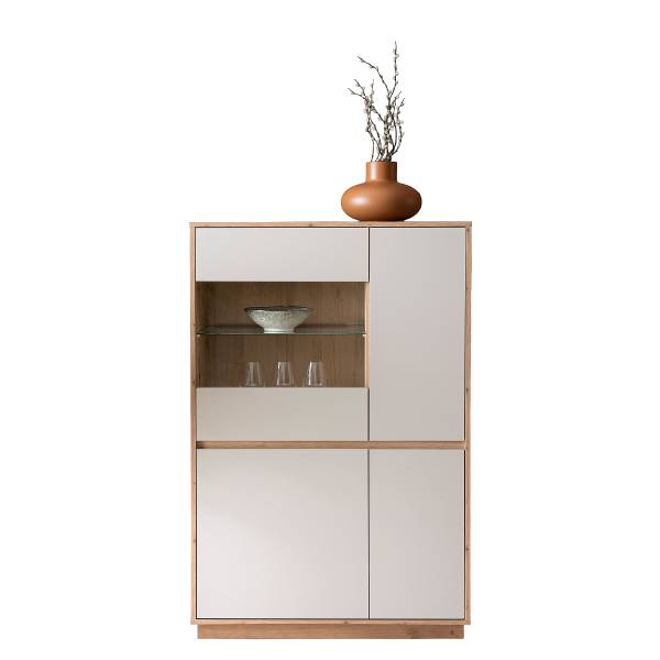 Highboard Sideys - Breite 75 cm Kaschmir / Eiche Artisan Dekor