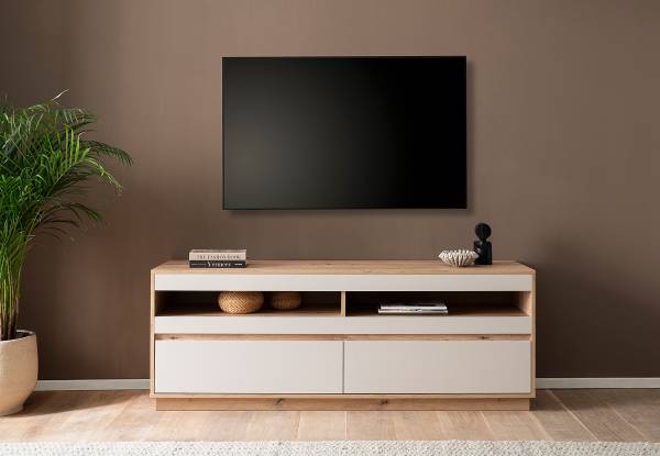 TV-Lowboard Sideys Kaschmir / Eiche Artisan Dekor - Breite: 162 cm