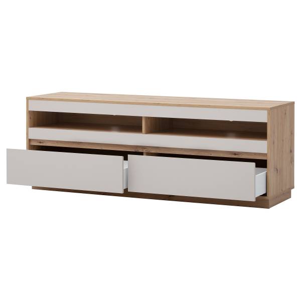 TV-Lowboard Sideys Kaschmir / Eiche Artisan Dekor - Breite: 162 cm