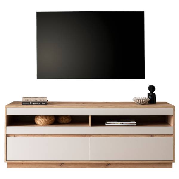 TV-Lowboard Sideys Kaschmir / Eiche Artisan Dekor - Breite: 162 cm