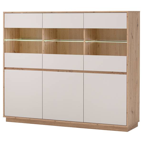 Highboard Sideys - Breite 164 cm Kaschmir / Eiche Artisan Dekor