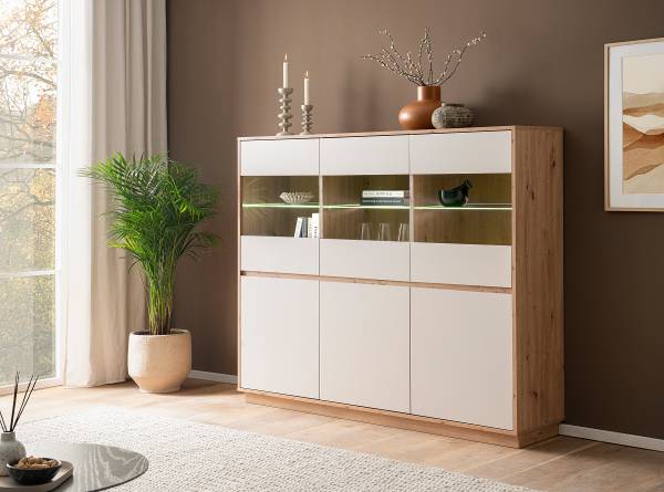 Highboard Sideys - Breite 164 cm Kaschmir / Eiche Artisan Dekor