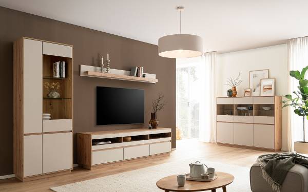 Highboard Sideys - Breite 164 cm Kaschmir / Eiche Artisan Dekor
