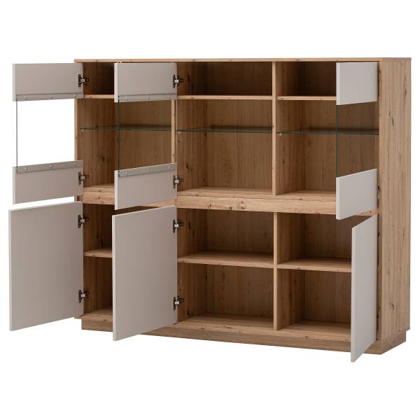 Highboard Sideys - Breite 164 cm Kaschmir / Eiche Artisan Dekor