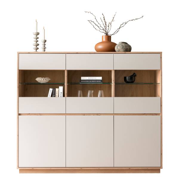 Highboard Sideys - Breite 164 cm Kaschmir / Eiche Artisan Dekor