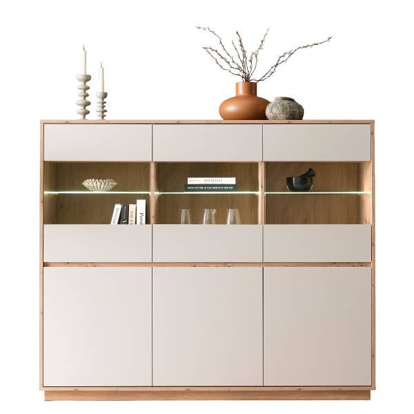 Highboard Sideys - Breite 164 cm Kaschmir / Eiche Artisan Dekor