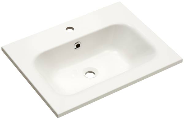 Badset Quickset 100 4-teilig Kombi A Matt Weiß / Eiche Riviera Dekor
