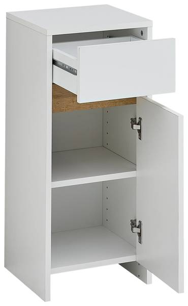 Badset Quickset 100 4-teilig Kombi A Matt Weiß / Eiche Riviera Dekor