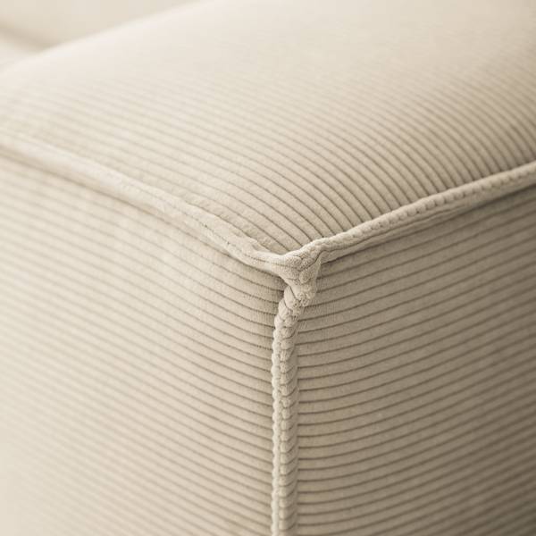 Big-Sofa YOKO Typ B Beige - Cord - Buche - 266 x 68 x 118 cm