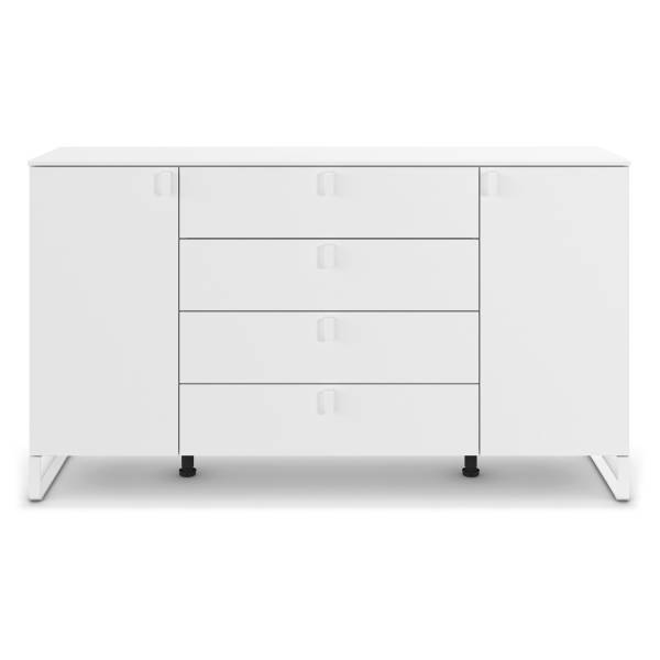 Sideboard Liora Alpinweiß - Höhe: 91 cm