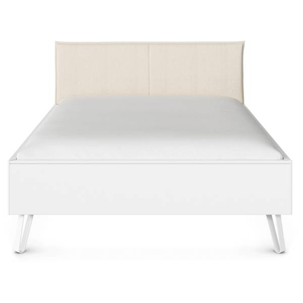 Bettgestell Liora Webstoff - Alpinweiß - 140 x 200cm