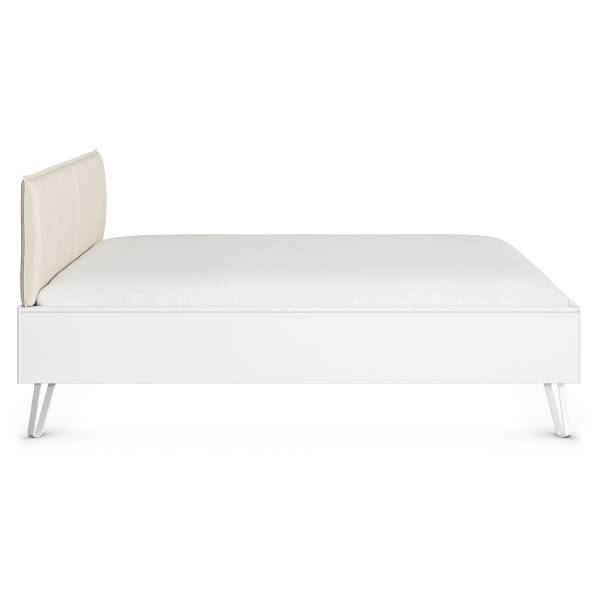 Bettgestell Liora Webstoff - Alpinweiß - 140 x 200cm