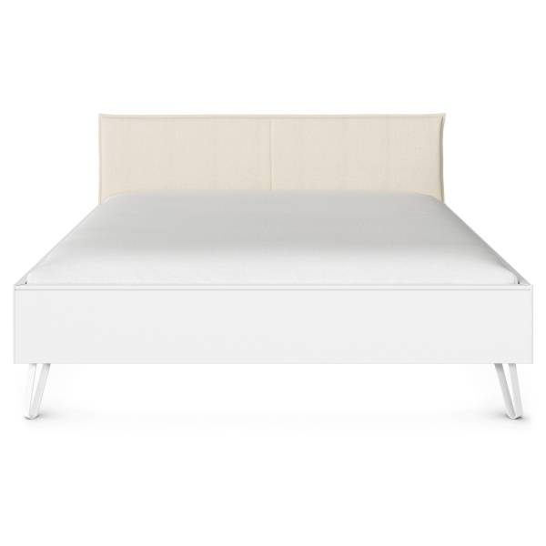 Bettgestell Liora Webstoff - Alpinweiß - 180 x 200cm