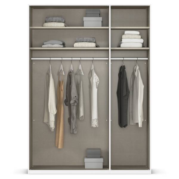 Drehtürenschrank Liora Alpinweiß - Breite: 151 cm - Classic
