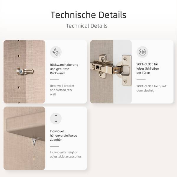 Drehtürenschrank Liora Alpinweiß - Breite: 151 cm - Classic