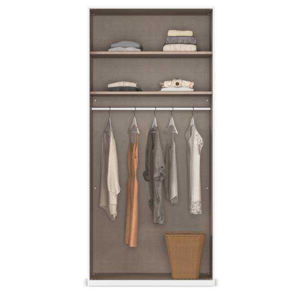 Drehtürenschrank Liora Alpinweiß - Breite: 101 cm - Classic