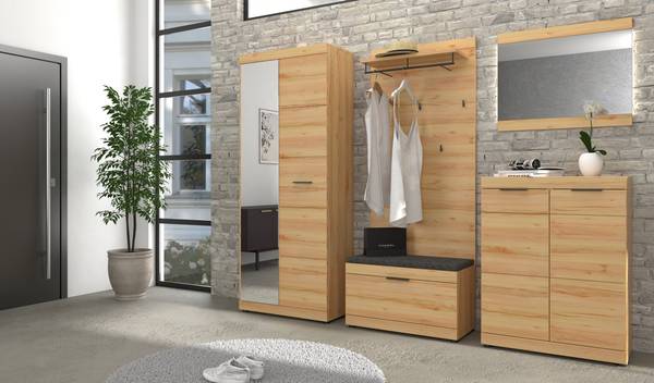 Panneau de rangement Makira Décor hêtre sauvage