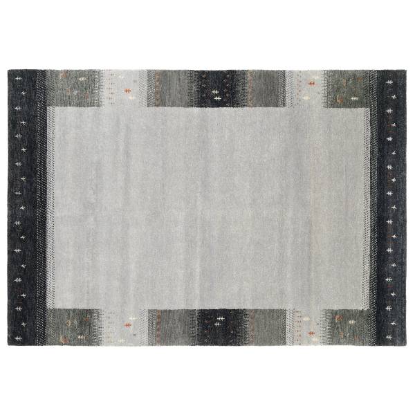 Wollteppich Chandra Moon Schurwolle - Grau - 200 x 300 cm