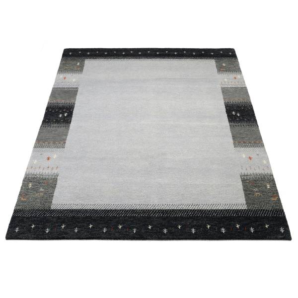 Wollteppich Chandra Moon Schurwolle - Grau - 200 x 300 cm