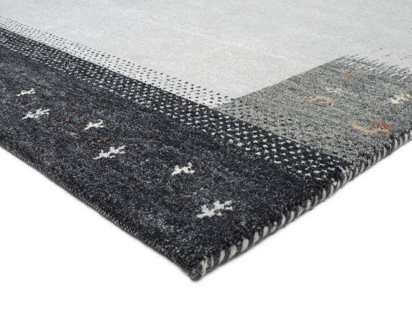 Wollteppich Chandra Moon Schurwolle - Grau - 200 x 300 cm